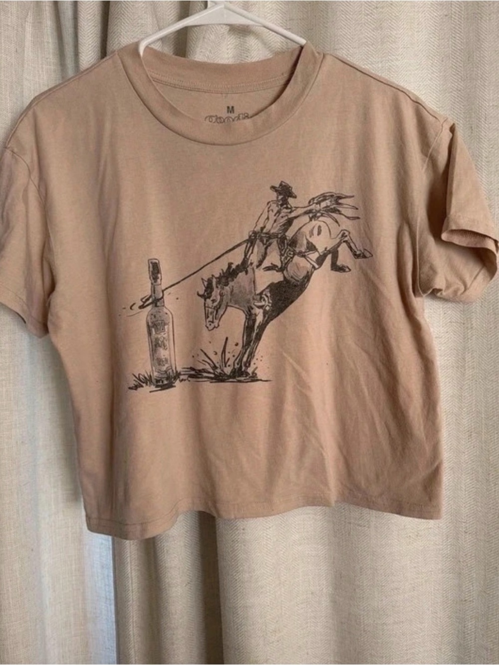 Kids Western Graphic Tee in Light Brown - Picture 1 of 2